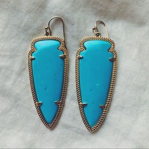 Kendra Scott Turquoise Skylar Arrow Earrings